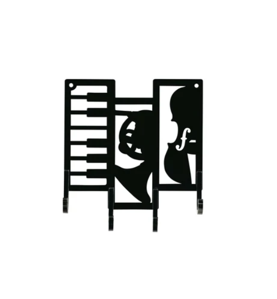 キーフック（音楽） 在庫有りと書いてあっても、お取り寄せ商品は受注後にメーカー注文になります。☆【音符・小物グッズ－音楽雑貨】【音楽雑貨】  音楽グッズ  <br>バレエ発表会 記念品 プレゼントに最適 