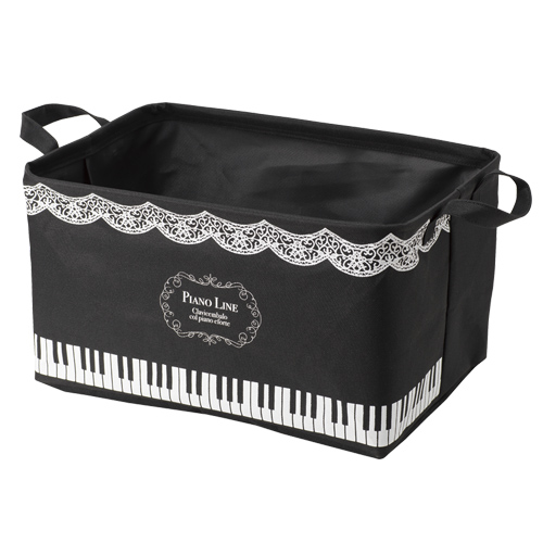Piano line 収納ボックス レース♪※在庫有りと書いてあっても、お取り寄せ商品は受注後にメーカー注文になります。※☆【音符・小物グッズ−音楽雑貨】【音楽雑貨】 音楽グッズ <br>バレエ発表会 記念品 プレゼントに最適 ♪