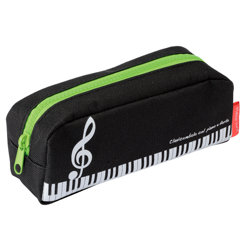 Piano line カラーファスナーペンケース♪※在庫有りと書いてあっても、お取り寄せ商品は受注後にメーカー注文になります。※☆【音符・小物グッズ−音楽雑貨】【音楽雑貨】 音楽グッズ <br>バレエ発表会 記念品 プレゼントに最適 ♪