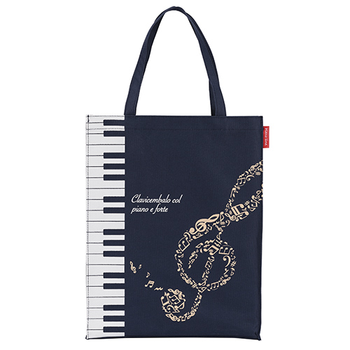 Piano line ハミング縦型トート ♪※在庫有りと書いてあっても、お取り寄せ商品は受注後にメーカー注文になります。※☆【音符・小物グッズ−音楽雑貨】【音楽雑貨】 音楽グッズ <br>バレエ発表会 記念品 プレゼントに最適 ♪
