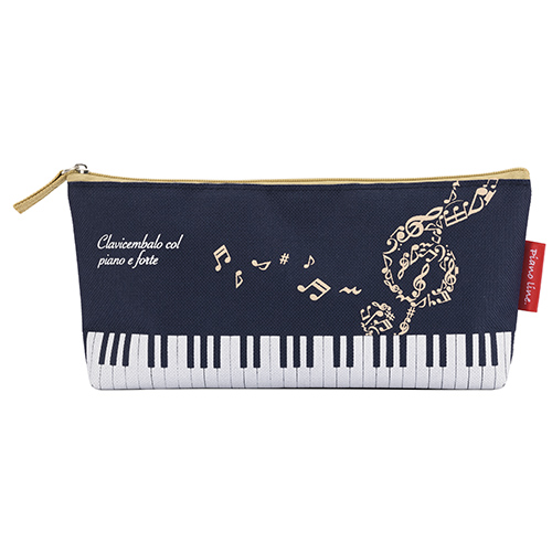 Piano line ハミング ペンケース♪※在庫有りと書いてあっても、お取り寄せ商品は受注後にメーカー注文になります。※☆【音符・小物グッズ−音楽雑貨】【音楽雑貨】 音楽グッズ <br>バレエ発表会 記念品 プレゼントに最適 ♪
