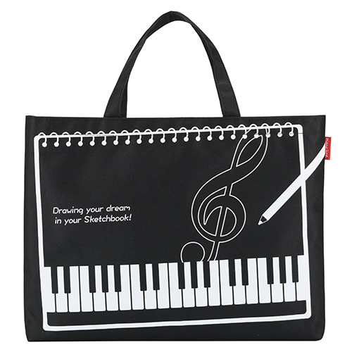 Piano line B4スケッチブック対応バッグ ♪※在庫有りと書いてあっても、お取り寄せ商品は受注後にメーカー注文になります。※☆【音符・小物グッズ-音楽雑貨】【音楽雑貨】 音楽グッズ <br>バレエ発表会 記念品 プレゼントに最適 ♪