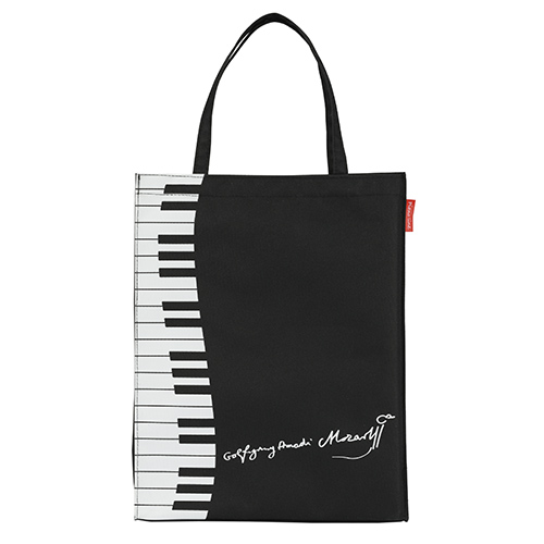 Piano line モーツァルト 縦型トート ♪※在庫有りと書いてあっても、お取り寄せ商品は受注後にメーカー注文になります。※☆【音符・小物グッズ−音楽雑貨】【音楽雑貨】 音楽グッズ <br>バレエ発表会 記念品 プレゼントに最適 ♪