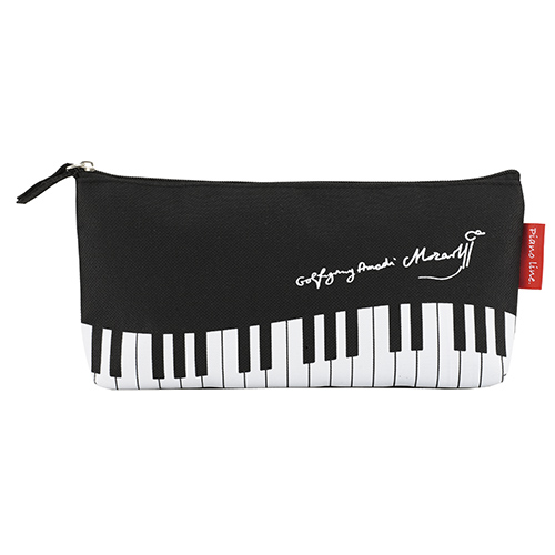 Piano line モーツァルト ペンケース ♪※在庫有りと書いてあっても、お取り寄せ商品は受注後にメーカー注文になります。※☆【音符・小物グッズ−音楽雑貨】【音楽雑貨】 音楽グッズ <br>バレエ発表会 記念品 プレゼントに最適 ♪