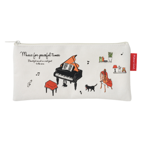 Piano line シンプルペンケース アラモード ♪※在庫有りと書いてあっても、お取り寄せ商品は受注後にメーカー注文になります。※☆【音符・小物グッズ-音楽雑貨】【音楽雑貨】 音楽グッズ <br>バレエ発表会 記念品 プレゼントに最適 ♪