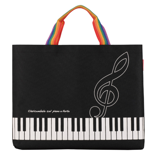 Piano line レッスントートバッグ ♪※在庫有りと書いてあっても、お取り寄せ商品は受注後にメーカー注文になります。※☆【音符・小物グッズ-音楽雑貨】【音楽雑貨】 音楽グッズ <br>バレエ発表会 記念品 プレゼントに最適 ♪