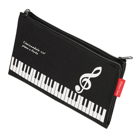 Piano line 4ポケットペンケース(ト音記号)♪※在庫有りと書いてあっても、お取り寄せ商品は受注後にメーカー注文になります。※☆【音符・小物グッズ-音楽雑貨】【音楽雑貨】 音楽グッズ <br>バレエ発表会 記念品 プレゼントに最適 ♪