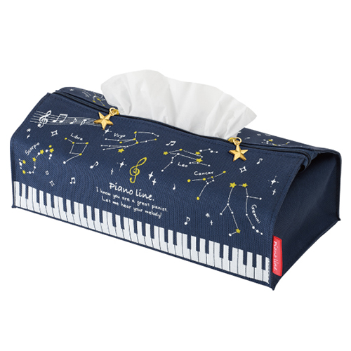 Piano line ポーチにもなるティッシュケース（星座）♪※在庫有りと書いてあっても、お取り寄せ商品は受注後にメーカー注文になります。※☆【音符・小物グッズ－音楽雑貨】【音楽雑貨】  音楽グッズ  <br>バレエ発表会 記念品 プレゼントに最適 ♪