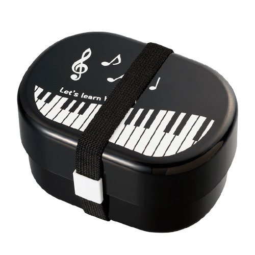 Piano line 2段ランチボックス ハピリー ♪※在庫有りと書いてあっても、お取り寄せ商品は受注後にメーカー注文になります。※☆【音符・小物グッズ−音楽雑貨】【音楽雑貨】 音楽グッズ <br>バレエ発表会 記念品 プレゼントに最適 ♪
