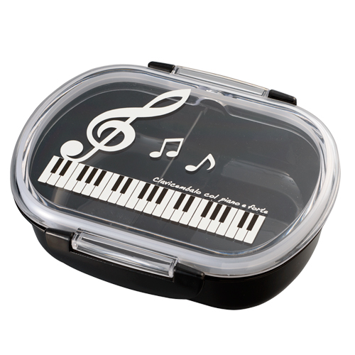 Piano line ランチボックス 音符 ♪※在庫有りと書いてあっても、お取り寄せ商品は受注後にメーカー注文になります。※☆【音符・小物グッズ−音楽雑貨】【音楽雑貨】 音楽グッズ <br>バレエ発表会 記念品 プレゼントに最適 ♪