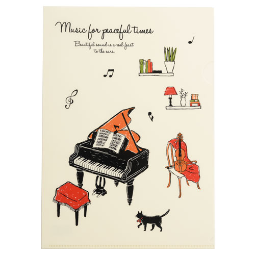 Piano line A4ファイル♪※在庫有りと書いてあっても、お取り寄せ商品は受注後にメーカー注文になります。※☆【音符・小物グッズ-音楽雑貨】【音楽雑貨】 音楽グッズ <br>バレエ発表会 記念品 プレゼントに最適 ♪