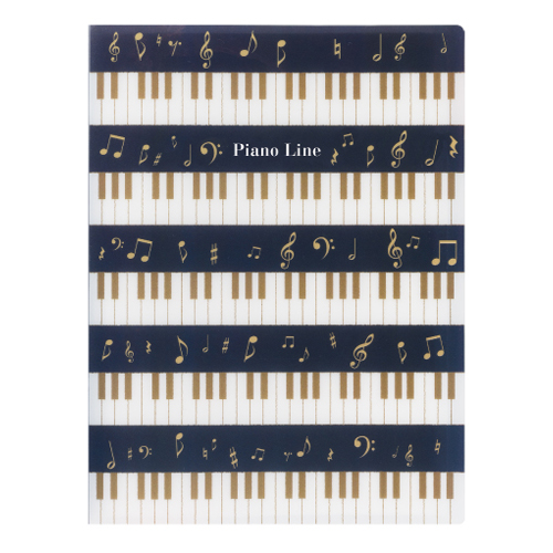Piano line クリアブック リズム ♪※在庫有りと書いてあっても、お取り寄せ商品は受注後にメーカー注文になります。※☆【音符・小物グッズ-音楽雑貨】【音楽雑貨】 音楽グッズ <br>バレエ発表会 記念品 プレゼントに最適 ♪