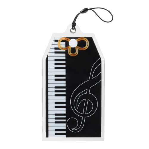 Piano line お守りマスクケース(ト音記号)※在庫有りと書いてあっても、お取り寄せ商品は受注後にメーカー注文になります。※☆【音符・小物グッズ-音楽雑貨】【音楽雑貨】 音楽グッズ <br>バレエ発表会 記念品 プレゼントに最適 ♪