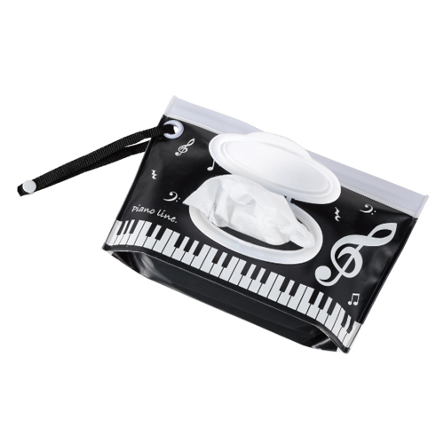 Piano line ウェットティッシュケース(音符)※在庫有りと書いてあっても、お取り寄せ商品は受注後にメーカー注文になります。※☆【音符・小物グッズ-音楽雑貨】【音楽雑貨】 音楽グッズ <br>バレエ発表会 記念品 プレゼントに最適 ♪