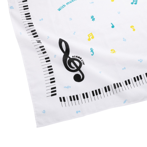 Piano line バンダナ(カラフル音符) ※在庫有りと書いてあっても、お取り寄せ商品は受注後にメーカー注文になります。※☆【音符・小物グッズ-音楽雑貨】【音楽雑貨】 音楽グッズ <br>バレエ発表会 記念品 プレゼントに最適 ♪