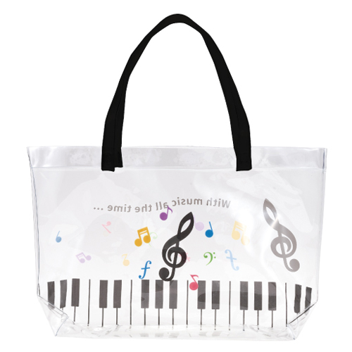 Piano line プールバッグ(カラフル音符) ♪※在庫有りと書いてあっても、お取り寄せ商品は受注後にメーカー注文になります。※☆【音符・小物グッズ-音楽雑貨】【音楽雑貨】 音楽グッズ <br>バレエ発表会 記念品 プレゼントに最適 ♪