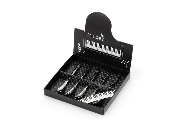 新商品 メロディースプーン 5Pセット☆【音符・小物グッズ－音楽雑貨】【音楽雑貨】  音楽グッズ  <br>バレエ発表会 記念品 プレゼントに最適 ♪