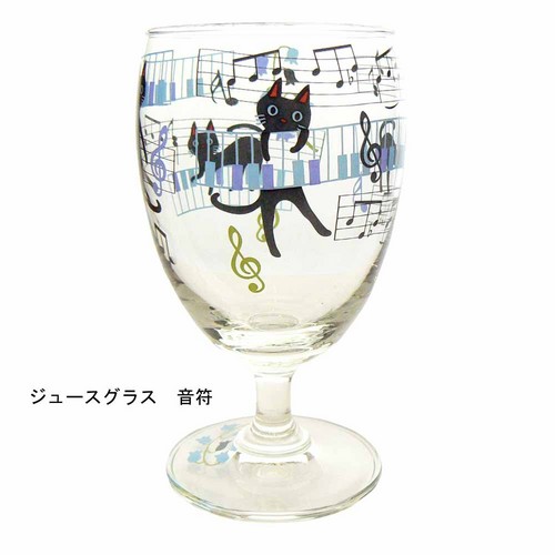 NEKOにゃ~ごジュースグラス 音符☆【プレゼントに最適♪】 【音楽雑貨 ピアノ雑貨】