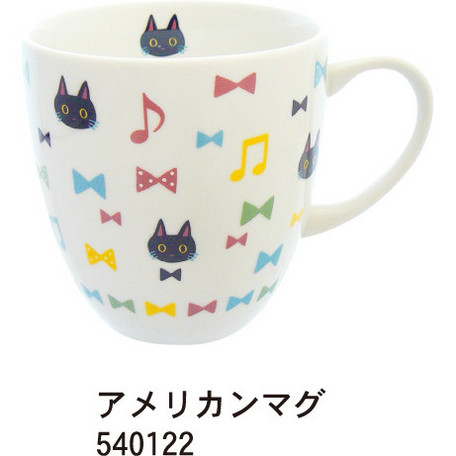 NEKOにゃ-ごアメリカンマグ ♪※在庫有りと書いてあっても、お取り寄せ商品は受注後にメーカー注文になります。※☆【音符・小物グッズ-音楽雑貨】【音楽雑貨】 音楽グッズ <br>バレエ発表会 記念品 プレゼントに最適 ♪