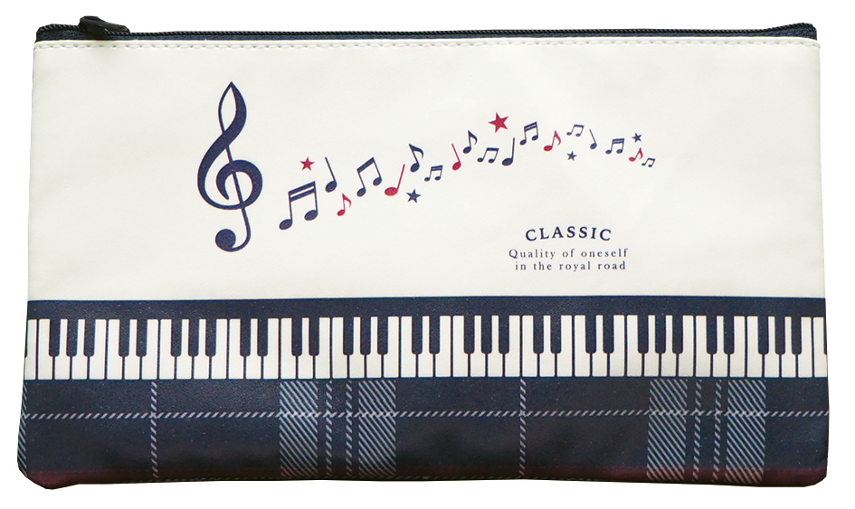 ペンポーチ CLASSIC♪※在庫有りと書いてあっても、お取り寄せ商品は受注後にメーカー注文になります。※☆【音符・小物グッズ-音楽雑貨】【音楽雑貨】 音楽グッズ <br>バレエ発表会 記念品 プレゼントに最適 ♪