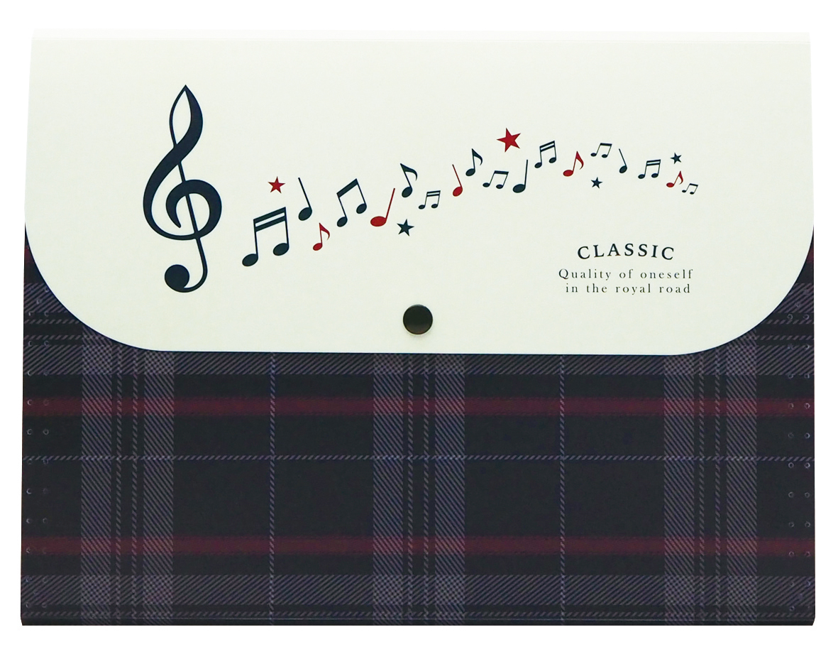 5ポケットフォルダー A4 CLASSIC♪※在庫有りと書いてあっても、お取り寄せ商品は受注後にメーカー注文になります。※☆【音符・小物グッズ-音楽雑貨】【音楽雑貨】 音楽グッズ <br>バレエ発表会 記念品 プレゼントに最適 ♪