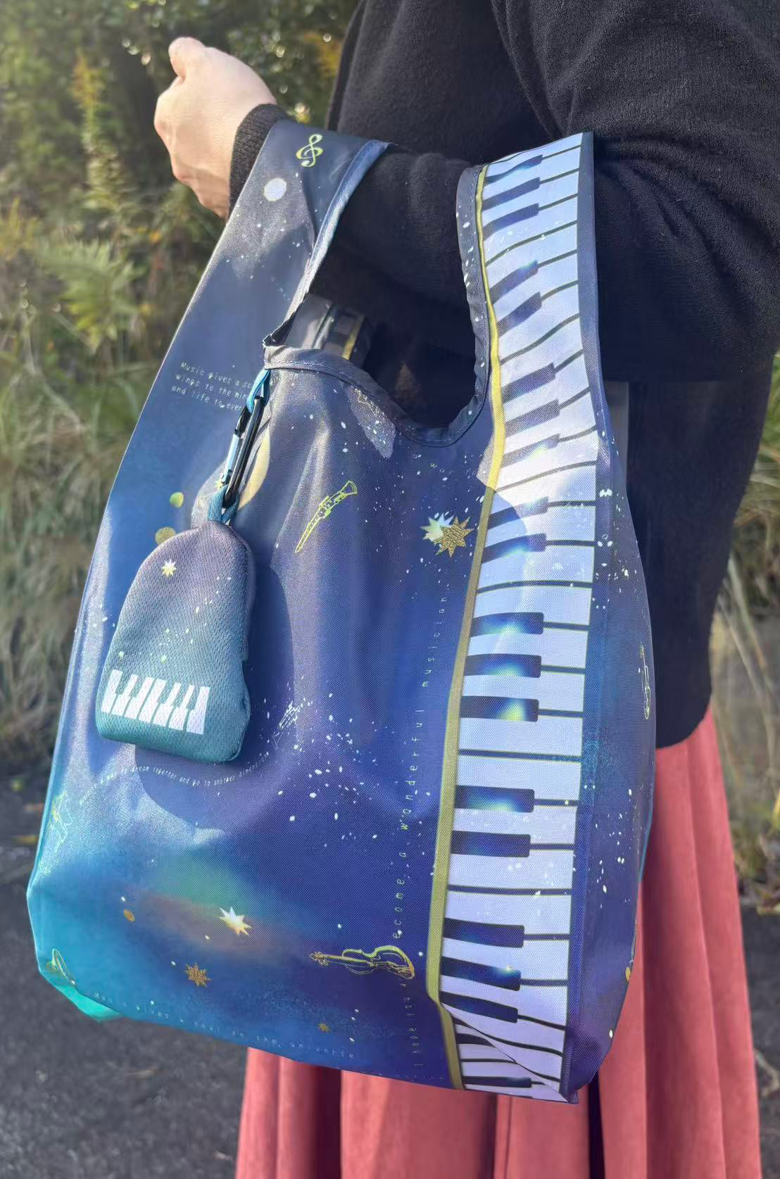 エコバッグ 在庫有りと書いてあっても、お取り寄せ商品は受注後にメーカー注文になります。【音符・小物グッズ－音楽雑貨】【音楽雑貨】  音楽グッズ  <br>バレエ発表会 記念品 プレゼントに最適 