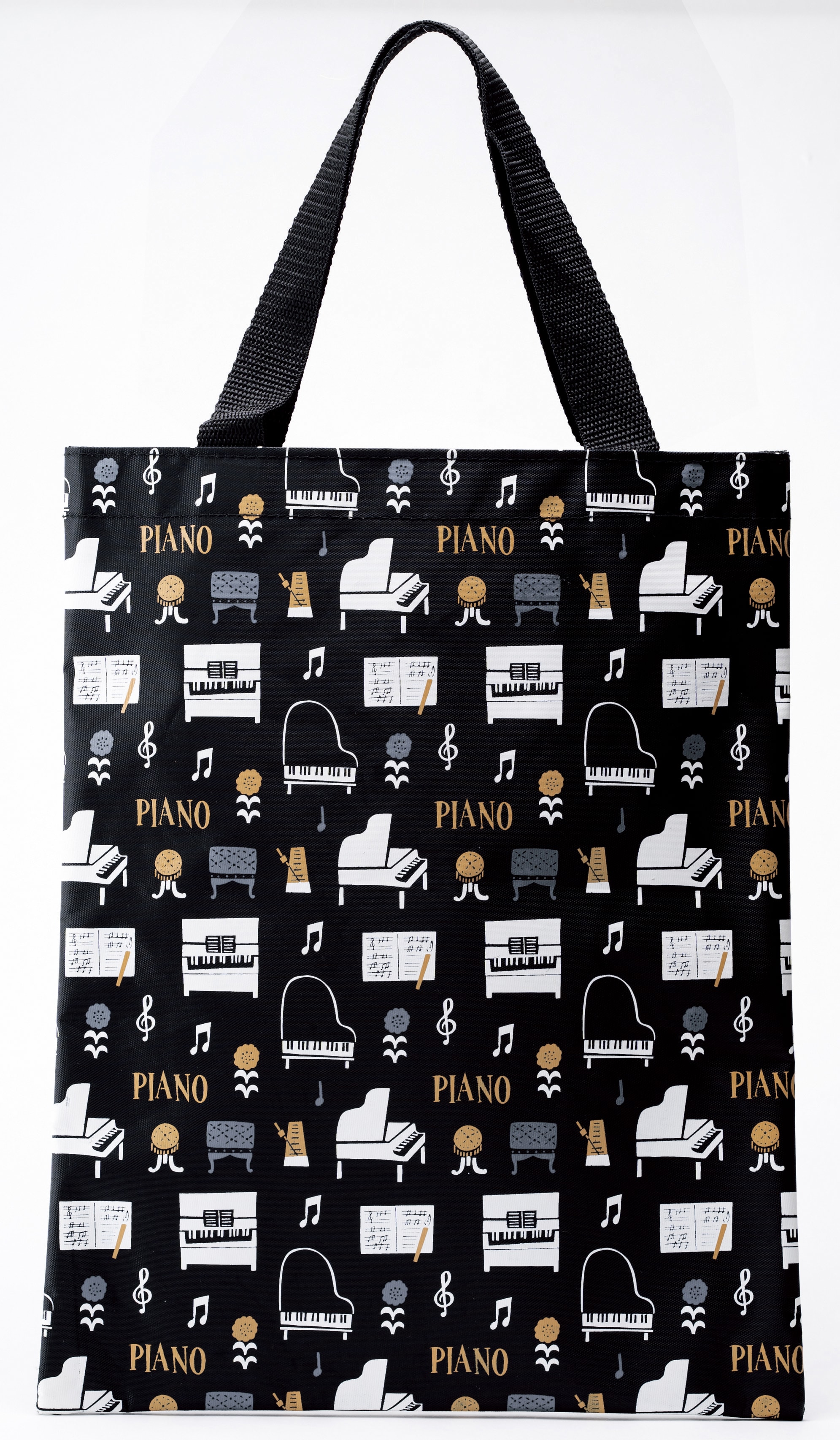 レッスントートバッグ la la PIANO♪※在庫有りと書いてあっても、お取り寄せ商品は受注後にメーカー注文になります。※☆【音符・小物グッズ-音楽雑貨】【音楽雑貨】 音楽グッズ <br>バレエ発表会 記念品 プレゼントに最適 ♪