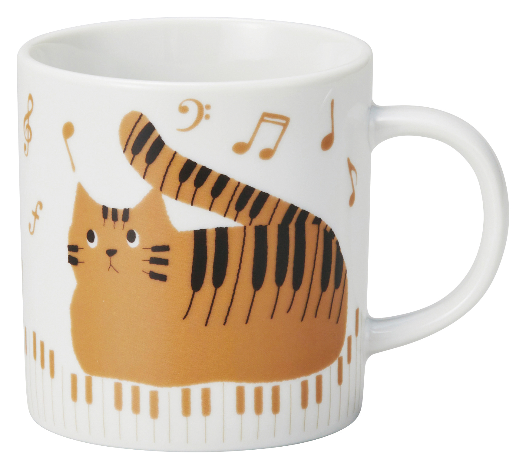 マグ TABBY'S MUSIC 在庫有りと書いてあっても、お取り寄せ商品は受注後にメーカー注文になります。【音符・小物グッズ－音楽雑貨】【音楽雑貨】  音楽グッズ  <br>バレエ発表会 記念品 プレゼントに最適 