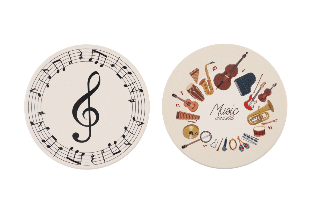 珪藻土コースター 在庫有りと書いてあっても、お取り寄せ商品は受注後にメーカー注文になります。【音符・小物グッズ－音楽雑貨】【音楽雑貨】  音楽グッズ  <br>バレエ発表会 記念品 プレゼントに最適 