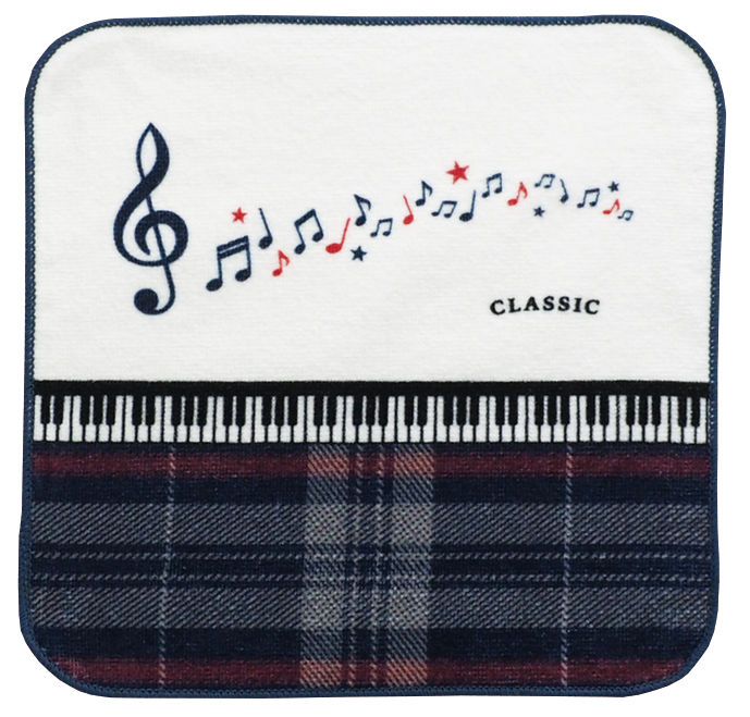 ミニタオル CLASSIC♪※在庫有りと書いてあっても、お取り寄せ商品は受注後にメーカー注文になります。※☆【音符・小物グッズ-音楽雑貨】【音楽雑貨】 音楽グッズ <br>バレエ発表会 記念品 プレゼントに最適 ♪