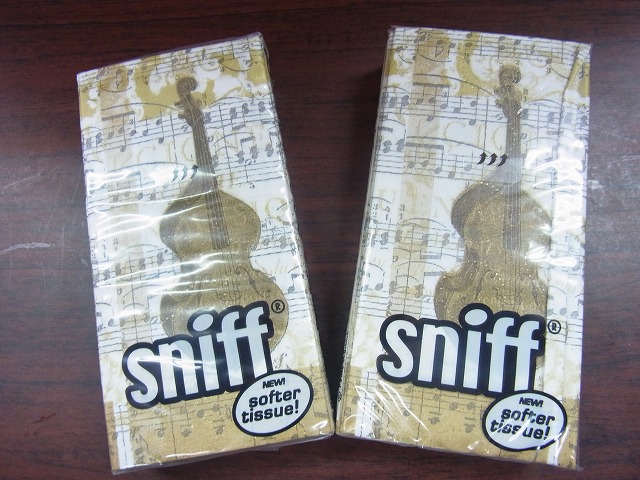 ドイツ製 sniff ハンキー ペーパーハンカチ 弦楽器 ♪【ピアノ発表会記念品に最適♪】