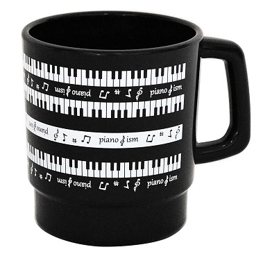 スタッキングマグ ピアニズム♪※在庫有りと書いてあっても、お取り寄せ商品は受注後にメーカー注文になります。※☆【音符・小物グッズ−音楽雑貨】【音楽雑貨】 音楽グッズ <br>バレエ発表会 記念品 プレゼントに最適 ♪
