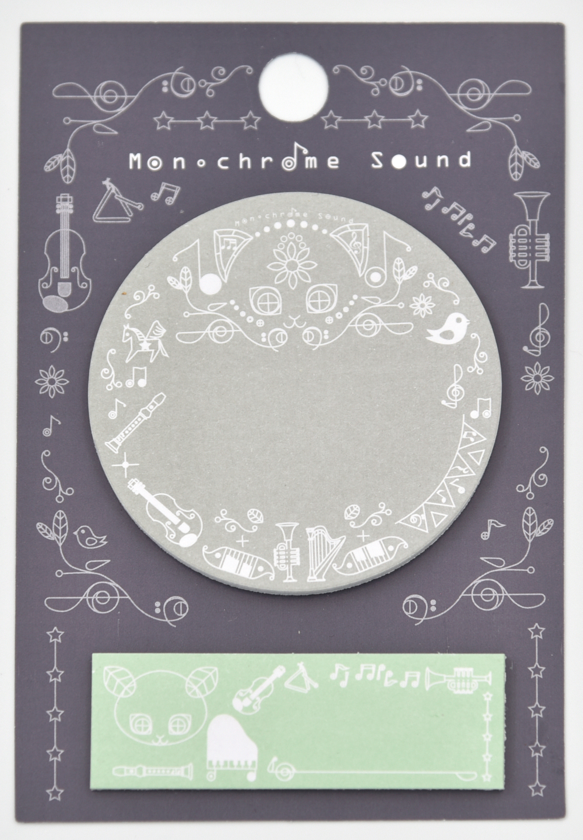 Monochrome Sound 付箋♪※在庫有りと書いてあっても、お取り寄せ商品は受注後にメーカー注文になります。※☆【音符・小物グッズ－音楽雑貨】【音楽雑貨】  音楽グッズ  <br>バレエ発表会 記念品 プレゼントに最適 ♪