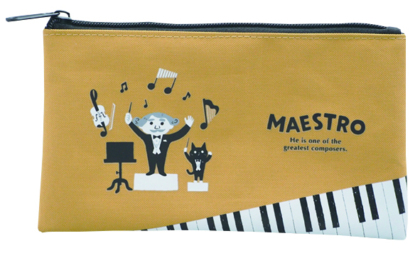 MAESTRO ペンポーチ ♪※在庫有りと書いてあっても、お取り寄せ商品は受注後にメーカー注文になります。※☆【音符・小物グッズ-音楽雑貨】【音楽雑貨】 音楽グッズ <br>バレエ発表会 記念品 プレゼントに最適 ♪