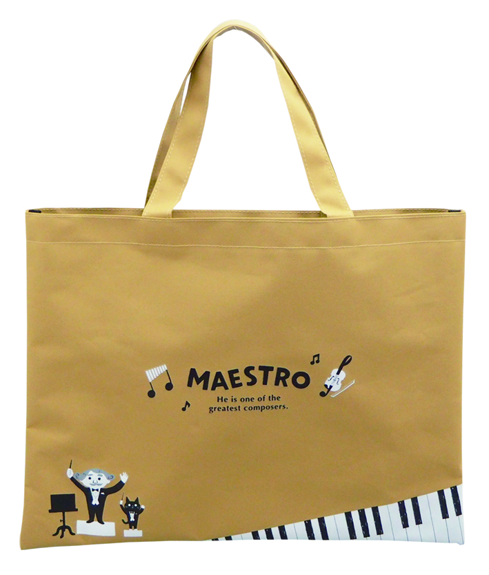 MAESTRO レッスントートバック♪※在庫有りと書いてあっても、お取り寄せ商品は受注後にメーカー注文になります。※☆【音符・小物グッズ-音楽雑貨】【音楽雑貨】 音楽グッズ <br>バレエ発表会 記念品 プレゼントに最適 ♪