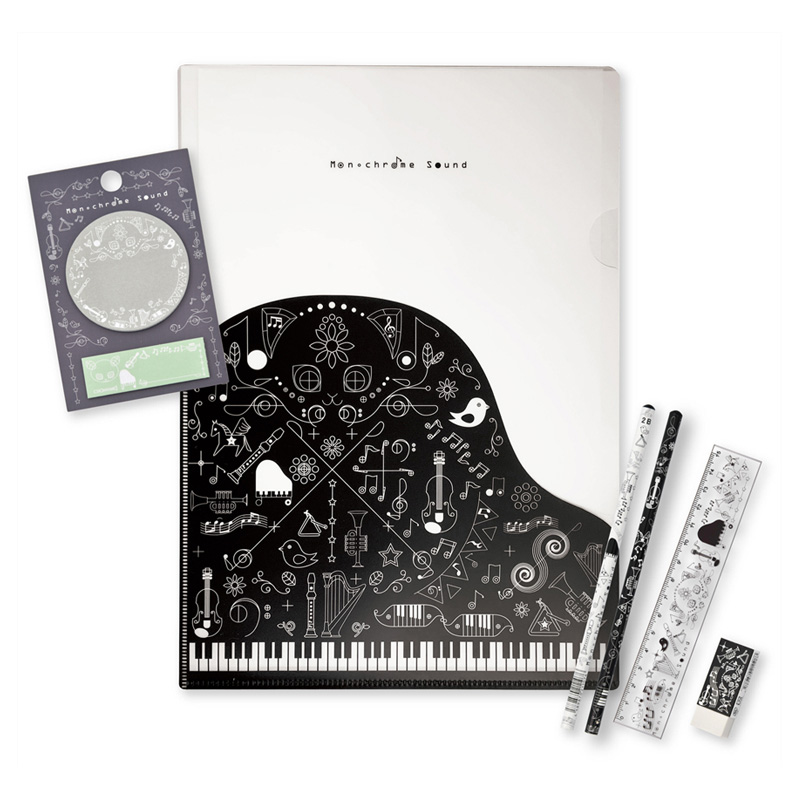 モノクロセット Monochrome Sound♪※在庫有りと書いてあっても、お取り寄せ商品は受注後にメーカー注文になります。※☆【音符・小物グッズ-音楽雑貨】【音楽雑貨】 音楽グッズ <br>バレエ発表会 記念品 プレゼントに最適 ♪