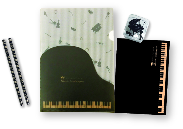 ミニクリップPEセットB　Music landscape♪※在庫有りと書いてあっても、お取り寄せ商品は受注後にメーカー注文になります。※☆【音符・小物グッズ－音楽雑貨】【音楽雑貨】  音楽グッズ  <br>バレエ発表会 記念品 プレゼントに最適 ♪