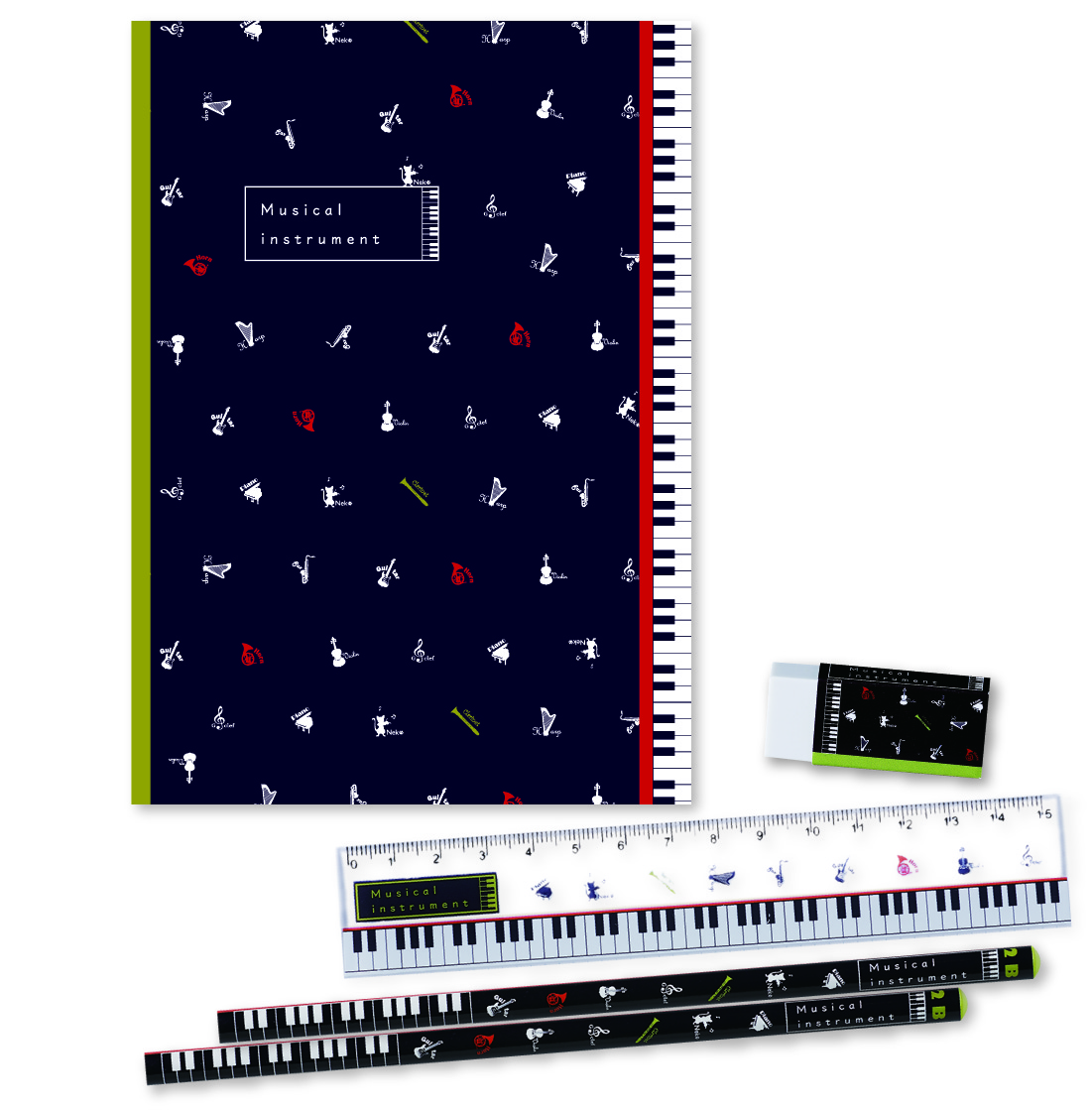 Musical instrumentセット♪※在庫有りと書いてあっても、お取り寄せ商品は受注後にメーカー注文になります。※☆【音符・小物グッズ-音楽雑貨】【音楽雑貨】 音楽グッズ <br>バレエ発表会 記念品 プレゼントに最適 ♪